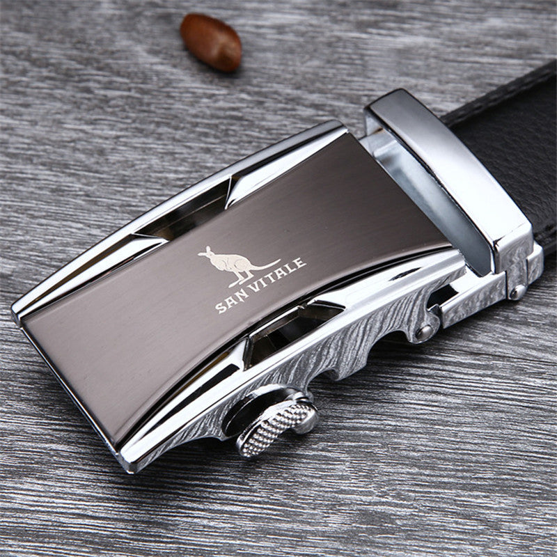 Quality Cowskin Genuine Luxury Leather Men's Belts (Metal Automatic Buckle)
