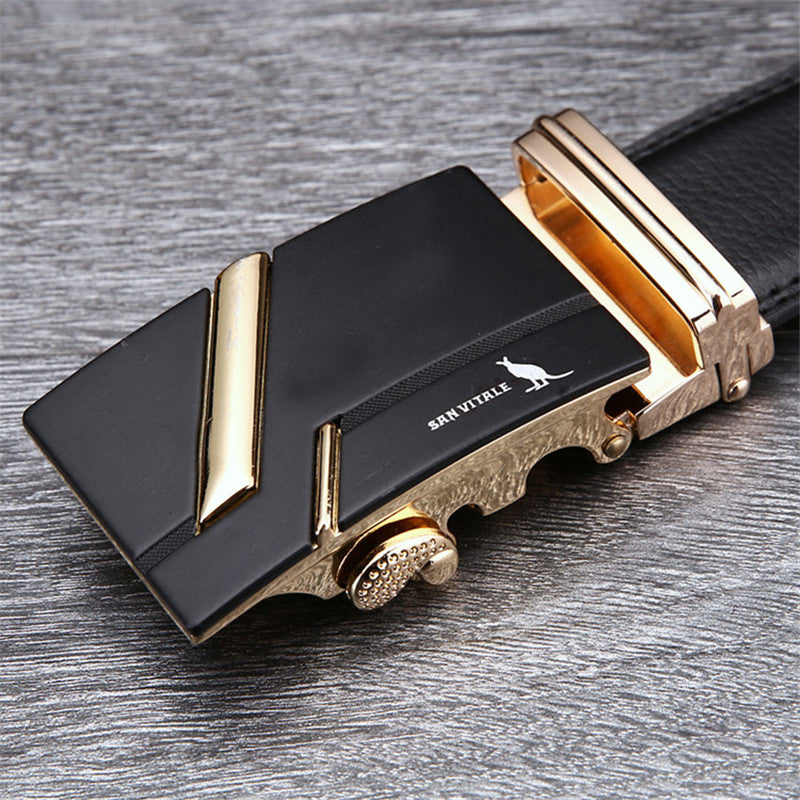 Quality Cowskin Genuine Luxury Leather Men's Belts (Metal Automatic Buckle)