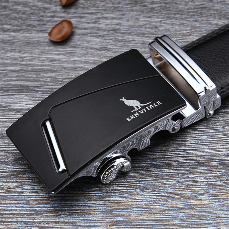 Quality Cowskin Genuine Luxury Leather Men's Belts (Metal Automatic Buckle)