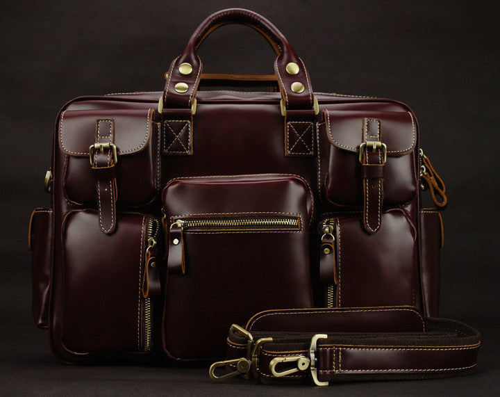 High-Quality Executive Luxury Genuine leather tote travel bags
