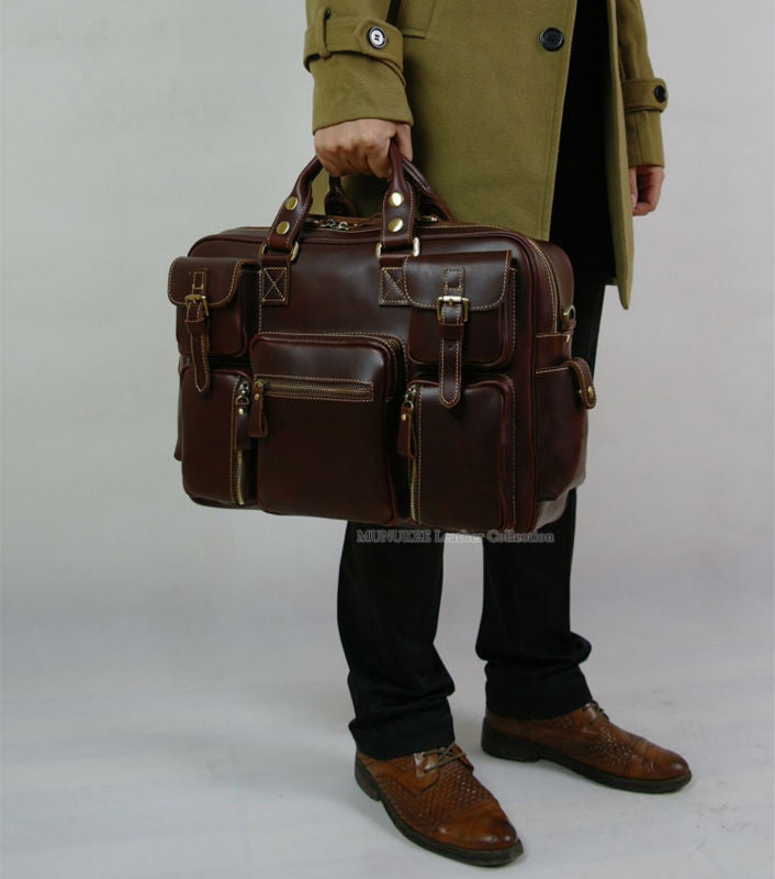 High-Quality Executive Luxury Genuine leather tote travel bags