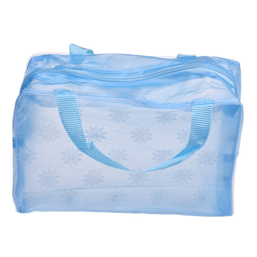 1 pc Floral Portable Transparent Cosmetic Pouch and Organizer Bag