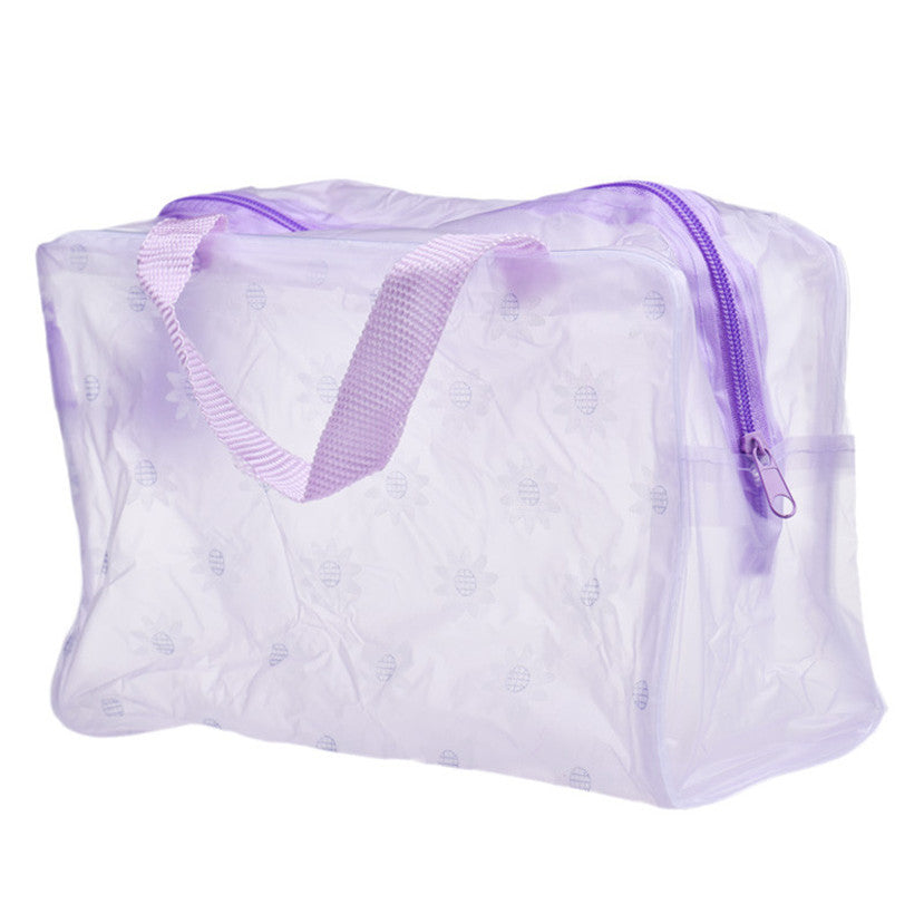 1 pc Floral Portable Transparent Cosmetic Pouch and Organizer Bag