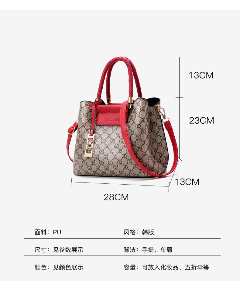 Ladies Handbag Boston Timis Li Casual Shoulder Bags Female Cross Body Bag High Quality Pu Leather Top Handle Bags for Women