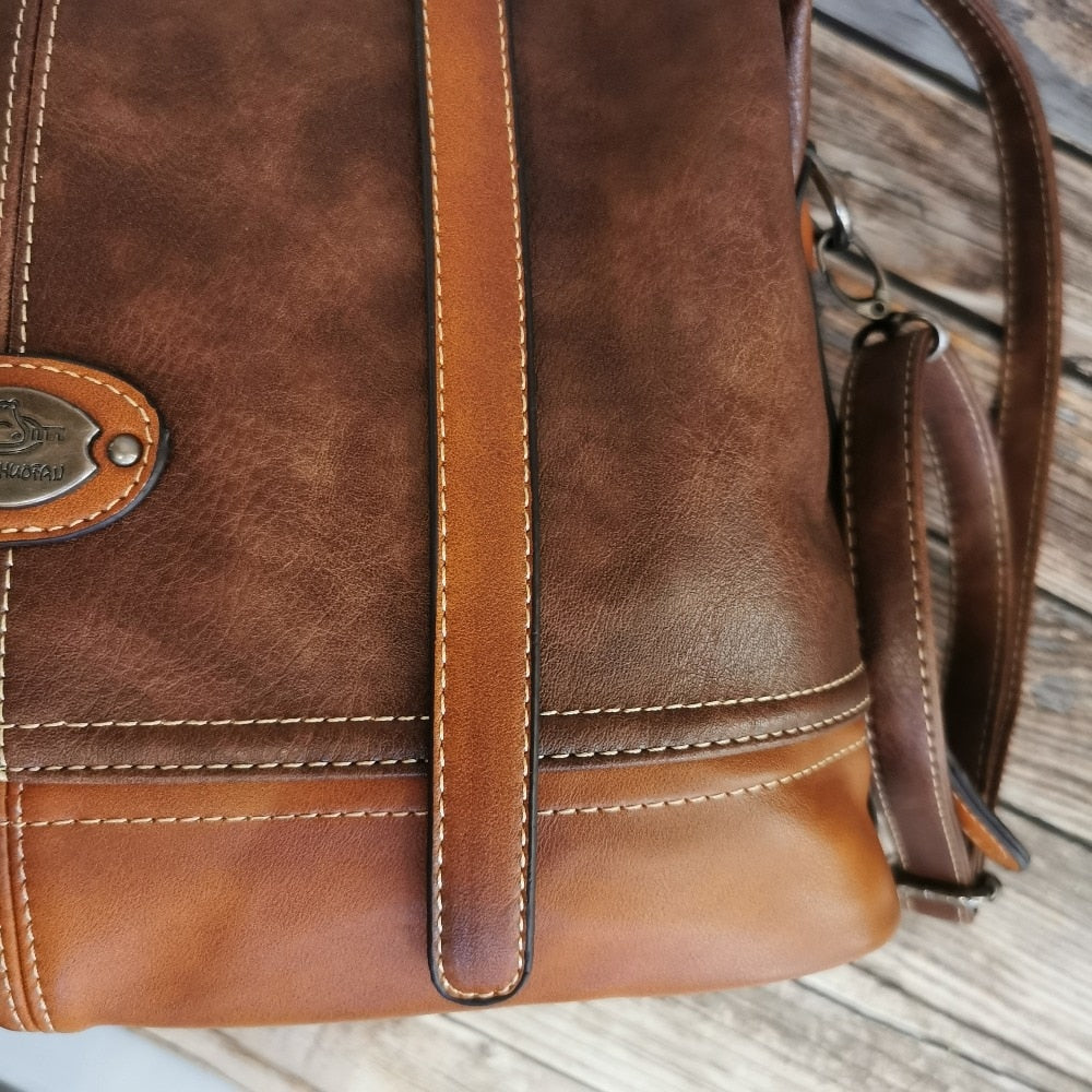 Vintage Handbag New 2020 Leather Bags for Women Lady's Travel Totes Hand Bag Large Capacity Shoulder Designer Bolsa Femini