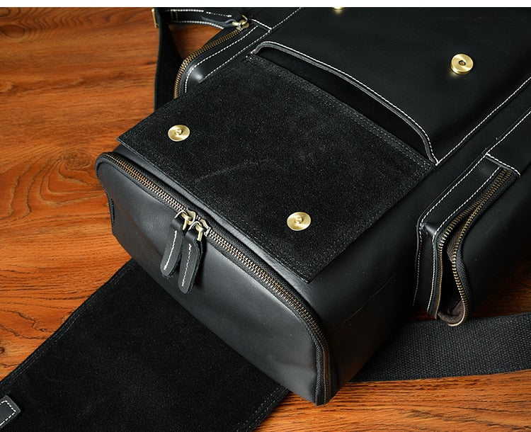 Retro Genuine Leather Men's Backpack Large Capacity Laptop Bag School Backpack Male Shoulder Bags Brown Leather Travel Backpacks