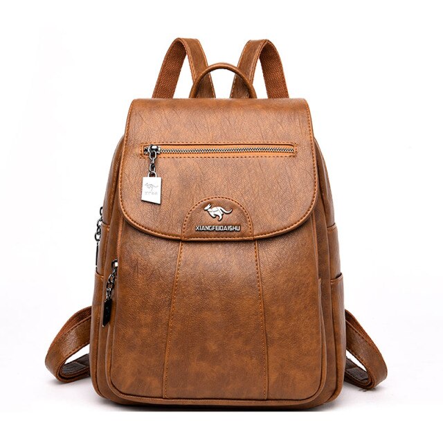 3-in-1 Vintage Backpack Women High Capacity Leather Shoulder Bags Large Capacity Travel Backpack School Bags For Teenage Girls