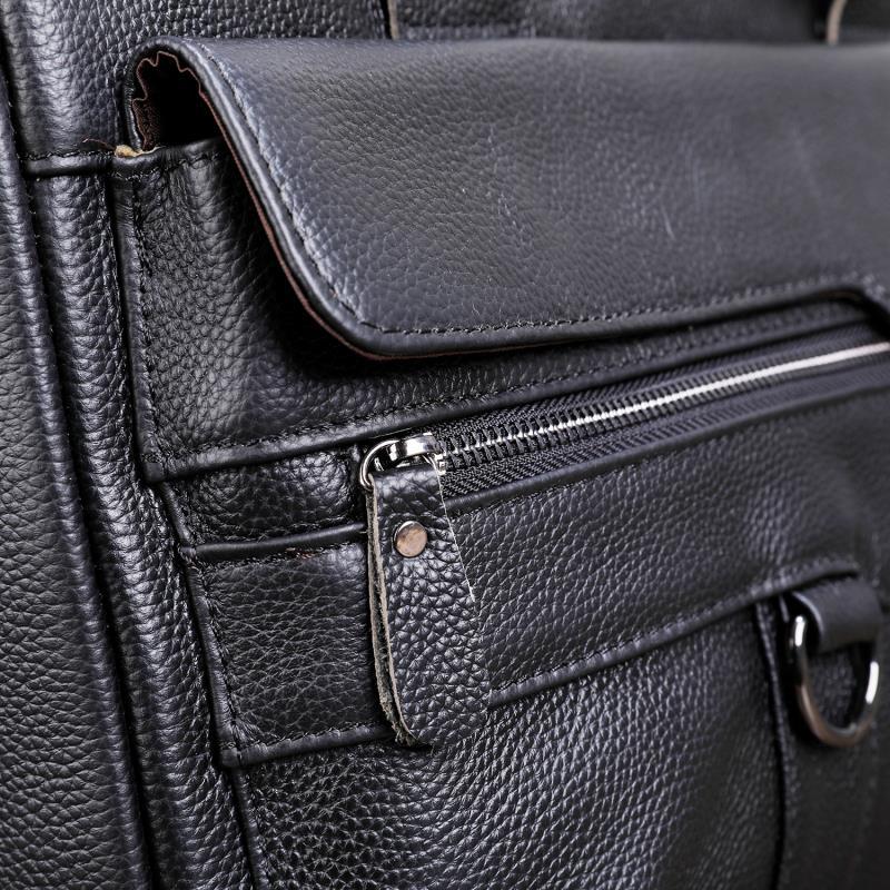 Large Men's Genuine Leather Handbag for Men Business Travel Messenger Bag 14 Inch Laptop Shoulder Bag Male Briefcase