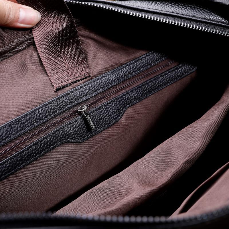 Large Men's Genuine Leather Handbag for Men Business Travel Messenger Bag 14 Inch Laptop Shoulder Bag Male Briefcase