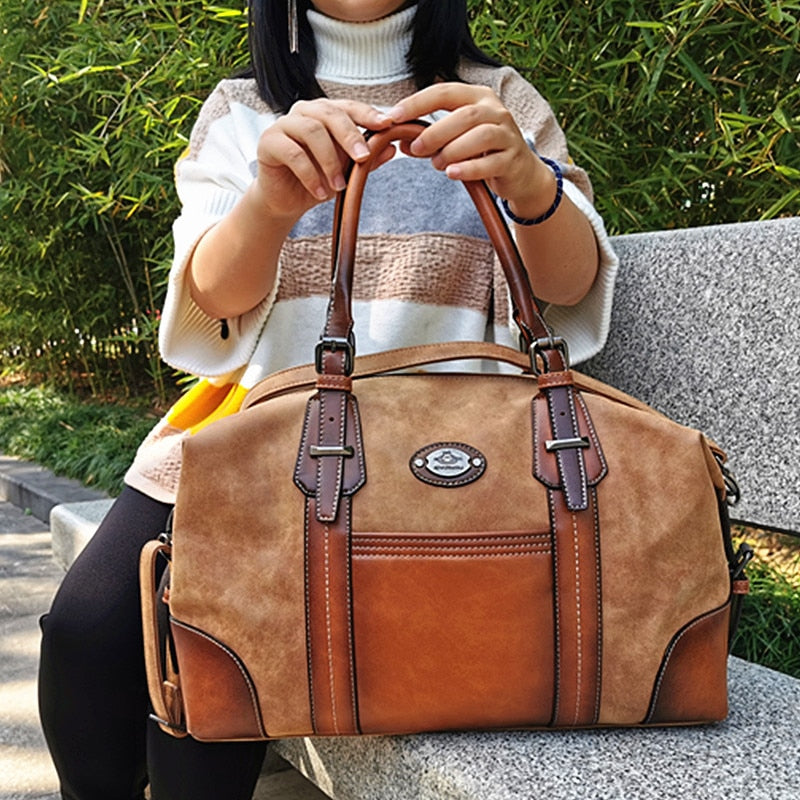 Retro Large Capacity Shoulder Bags for Women Soft Leather Travel Shopping Bag Famous Brand Handbag Hot Sell Crossbody Bag Ladies