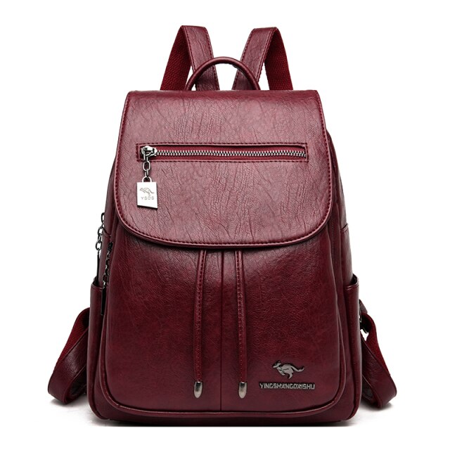 High Quality Leather Backpacks Women Back Pack Large Capacity Travel Backpack School Bags for Teenager Girls Mochila Feminina