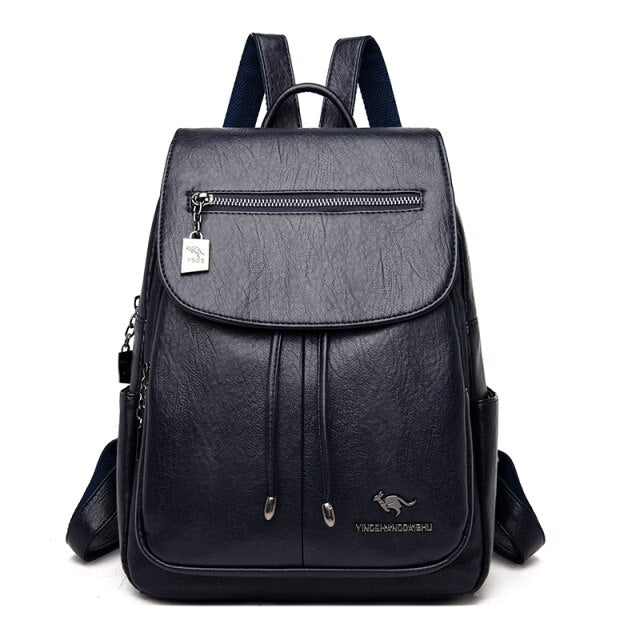 High Quality Leather Backpacks Women Back Pack Large Capacity Travel Backpack School Bags for Teenager Girls Mochila Feminina