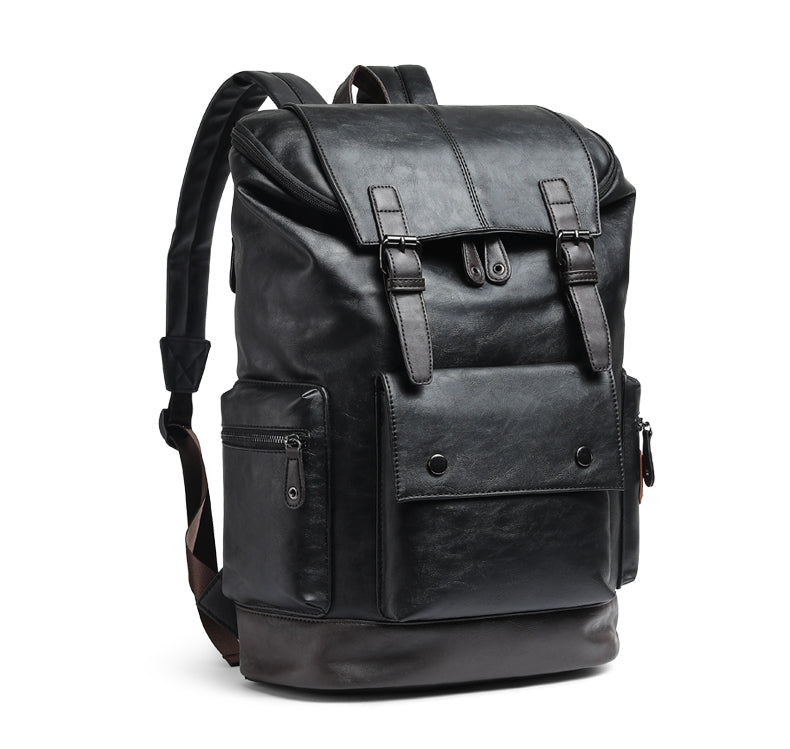 Men's Large Leather Antitheft Travel Backpack Laptop Bags Men Black Bagpack Boy Big Capacity School Male Business Shoulder Bag