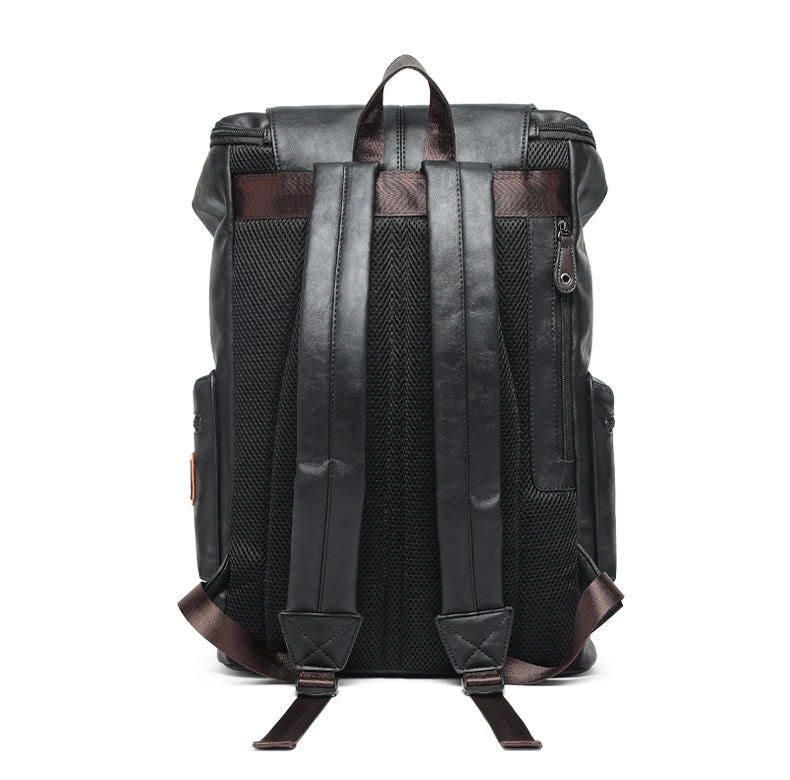 Men's Large Leather Antitheft Travel Backpack Laptop Bags Men Black Bagpack Boy Big Capacity School Male Business Shoulder Bag