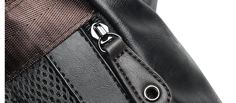 Men's Large Leather Antitheft Travel Backpack Laptop Bags Men Black Bagpack Boy Big Capacity School Male Business Shoulder Bag