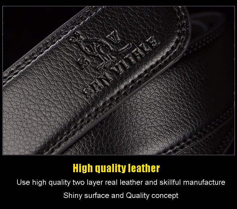 Quality Cowskin Genuine Luxury Leather Men's Belts (Metal Automatic Buckle)