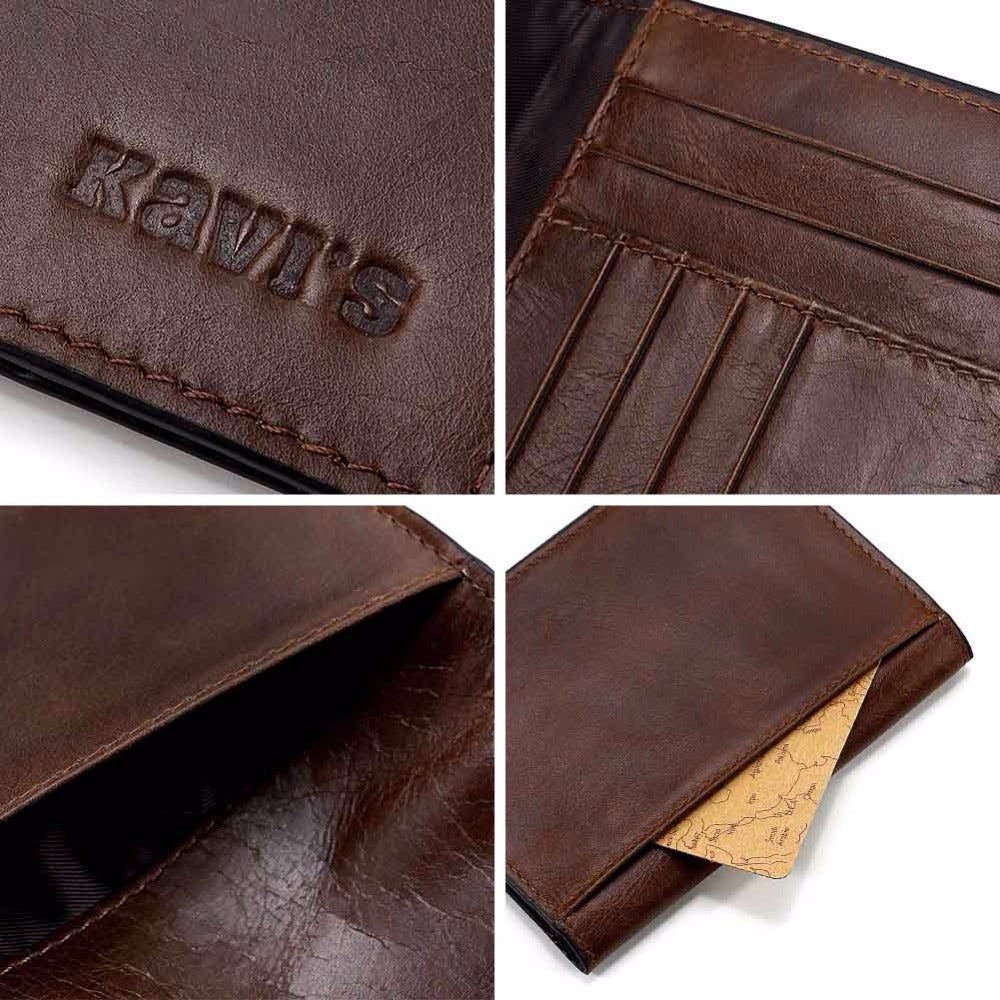 Genuine Leather Passport Cover ID Business Card Holder Travel Credit Wallet for Men Purse Case Driving License Bag Thin