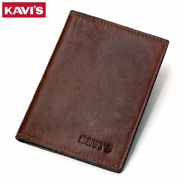 Genuine Leather Passport Cover ID Business Card Holder Travel Credit Wallet for Men Purse Case Driving License Bag Thin