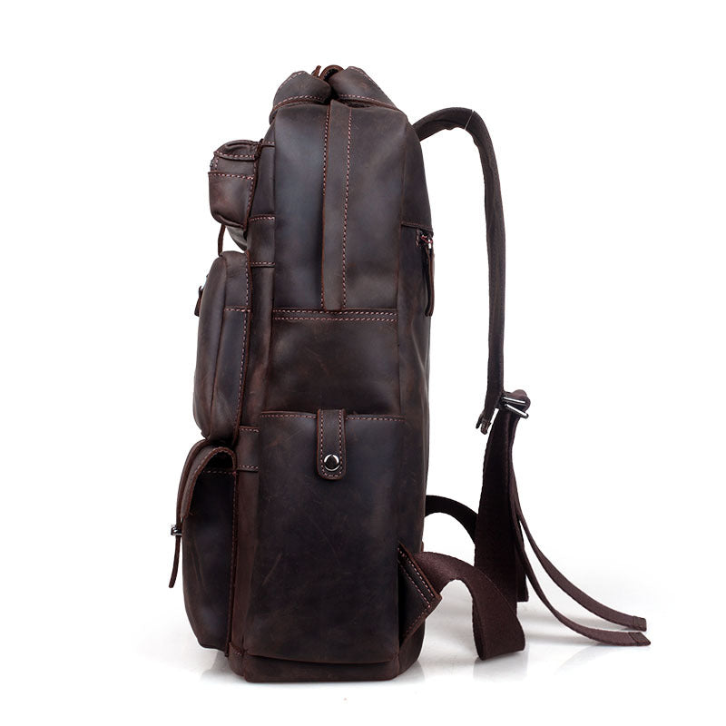 England Style Designer High Quality Genuine Leather Travel Backpack Bags business hiking napsack